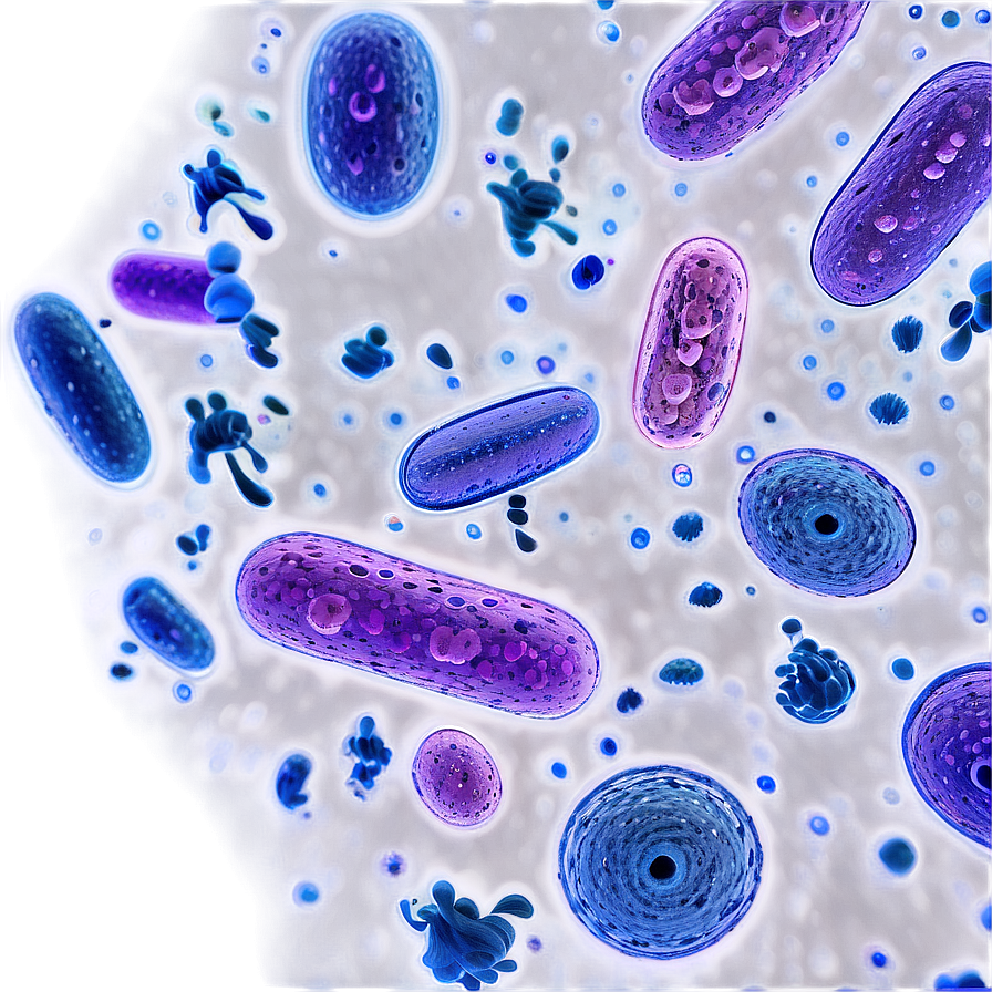 Bacteria Under Microscope Png Stw PNG Image