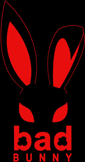 Bad Bunny Logo Redand Black PNG Image