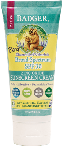 Badger Baby Sunscreen S P F30 Chamomile Calendula PNG Image