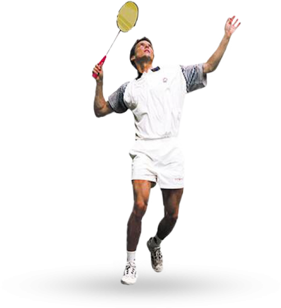 Badminton Player Jumping Smash PNG Image