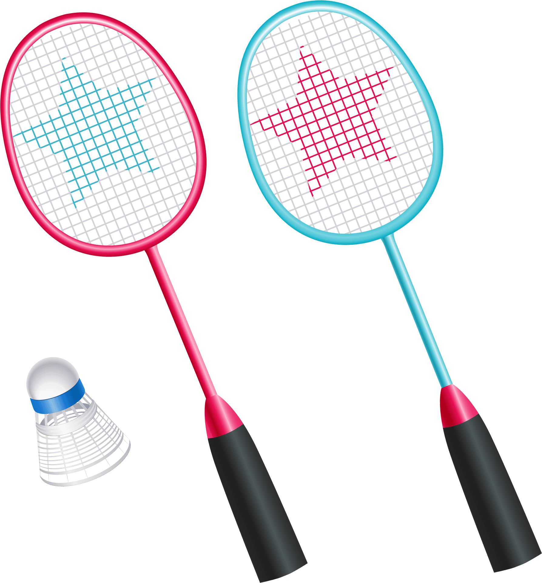 Badminton Racketsand Shuttlecock PNG Image