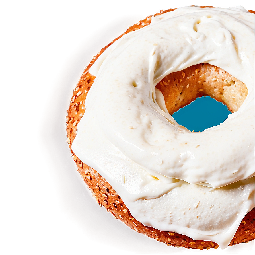 Bagel With Cream Cheese Png Lav PNG Image