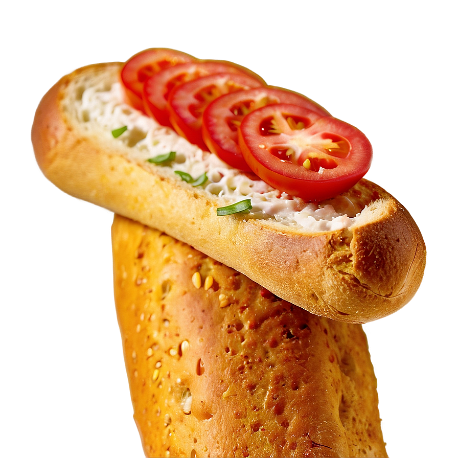 Baguette With Tomato Png Vrq9 PNG Image