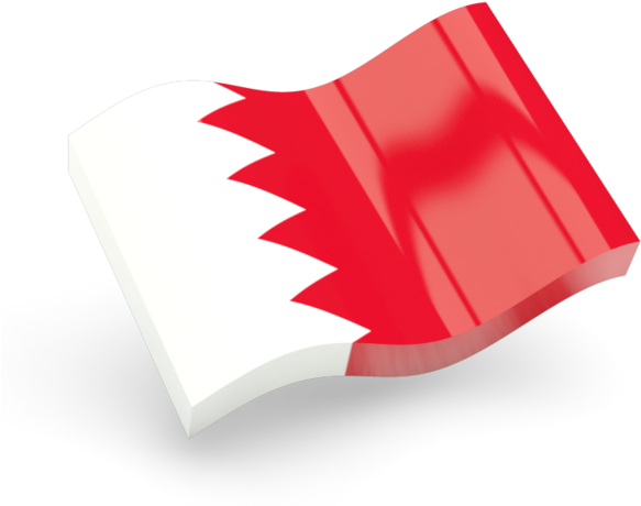 Bahrain Flag Waving Graphic PNG Image