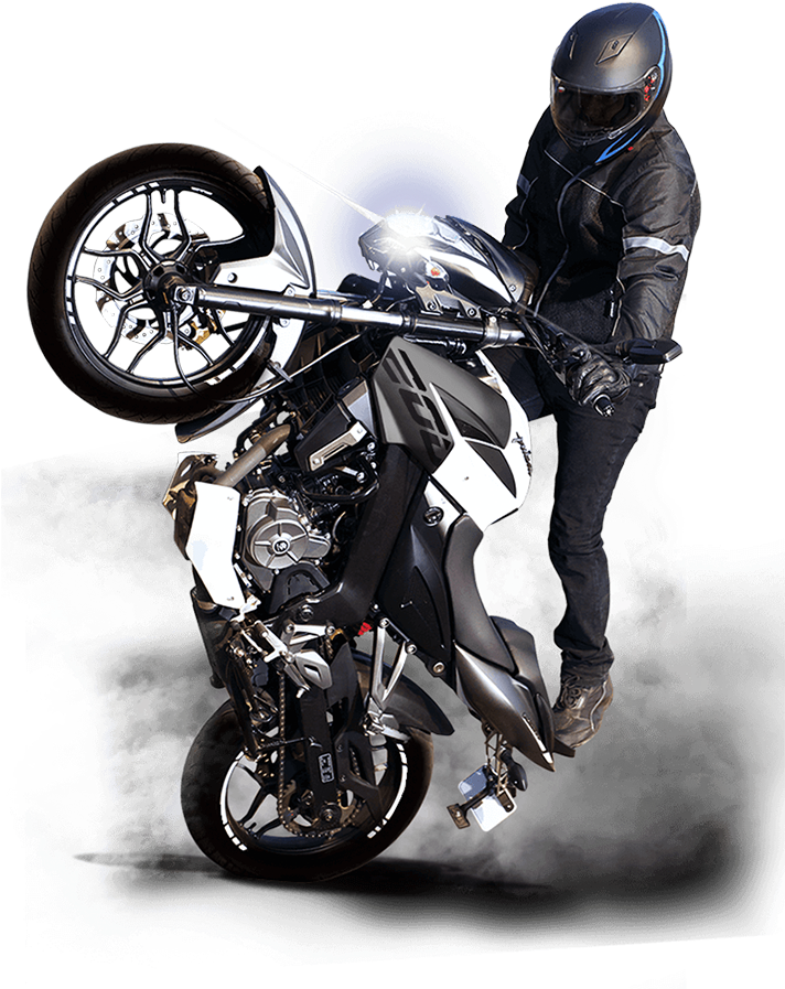 Bajaj Pulsar Stunt Rider PNG Image