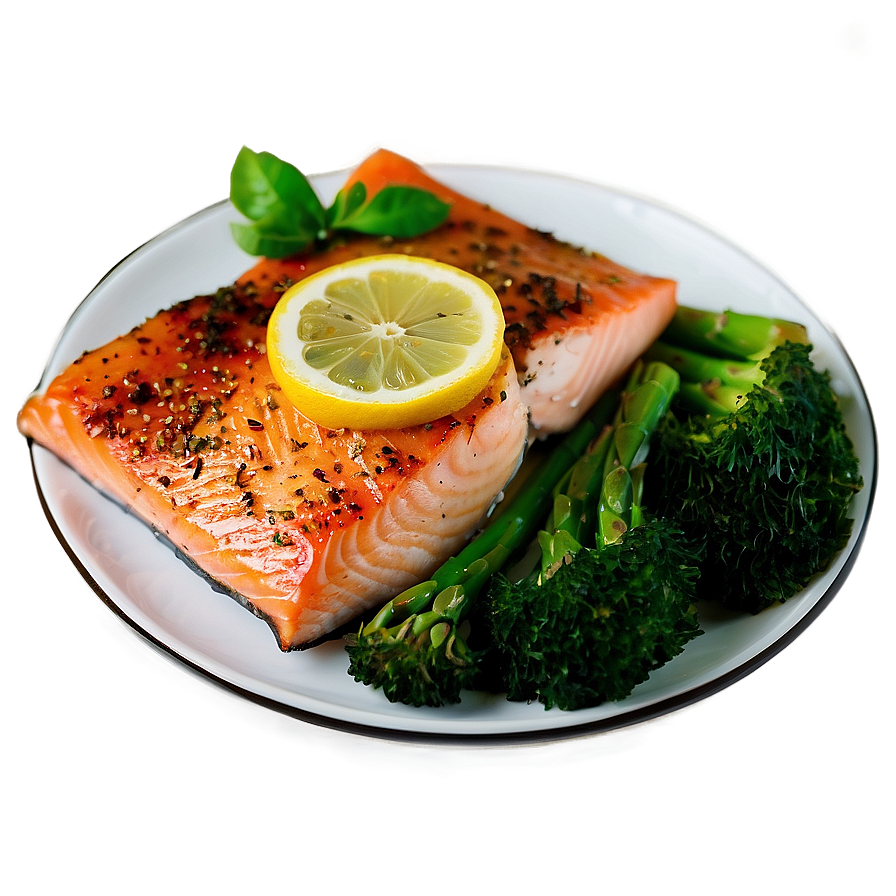 Baked Lemon Salmon Png 05242024 PNG Image