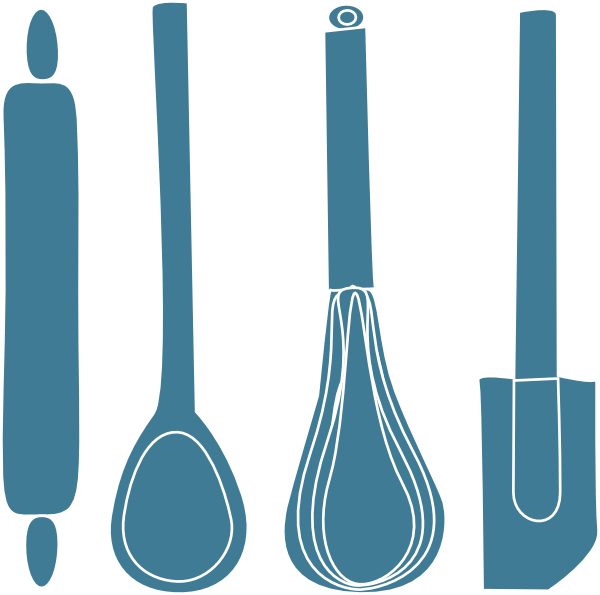 Bakery Tools Outline Vector PNG Image