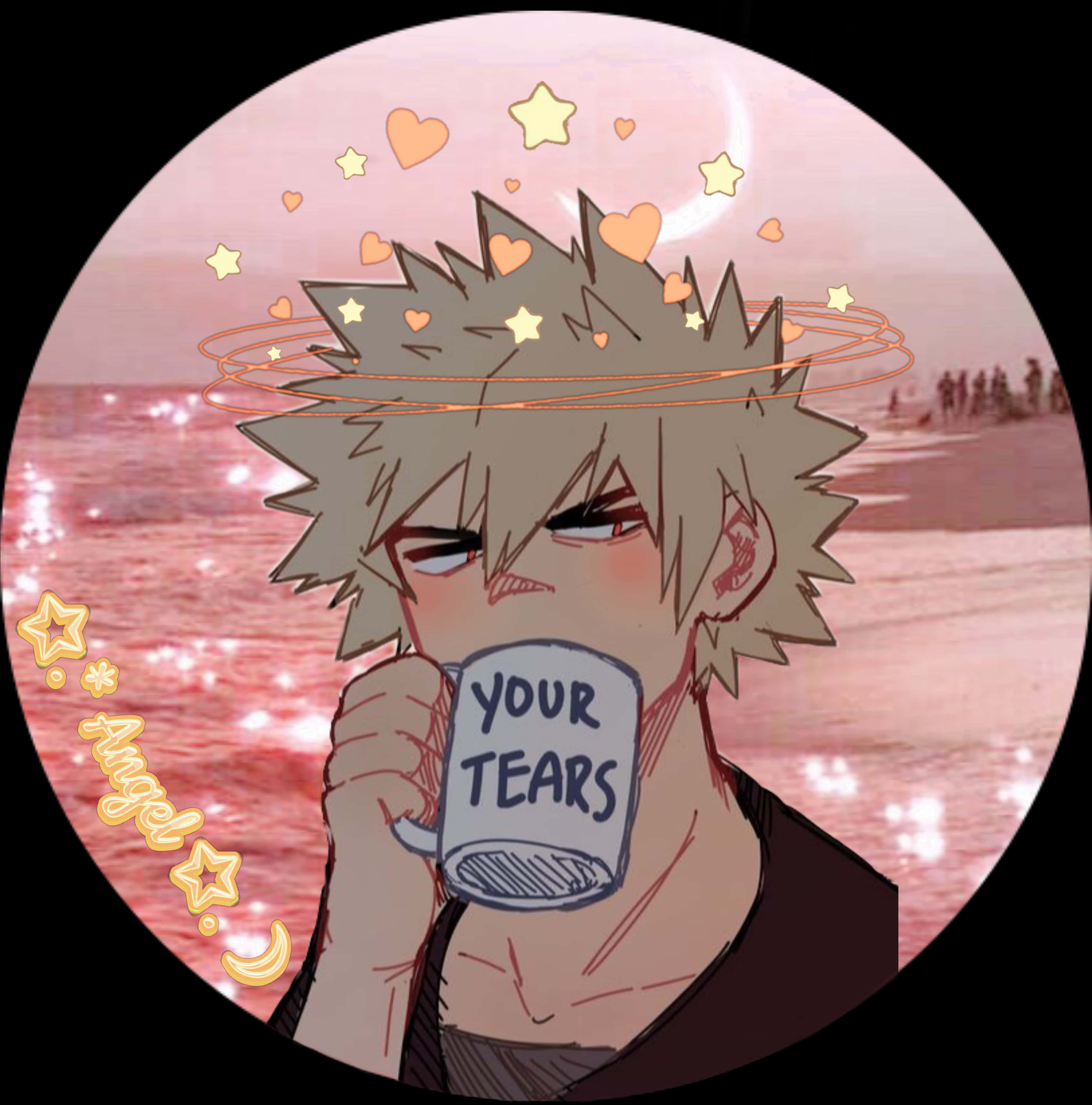 Bakugou Sipping Your Tears PNG Image