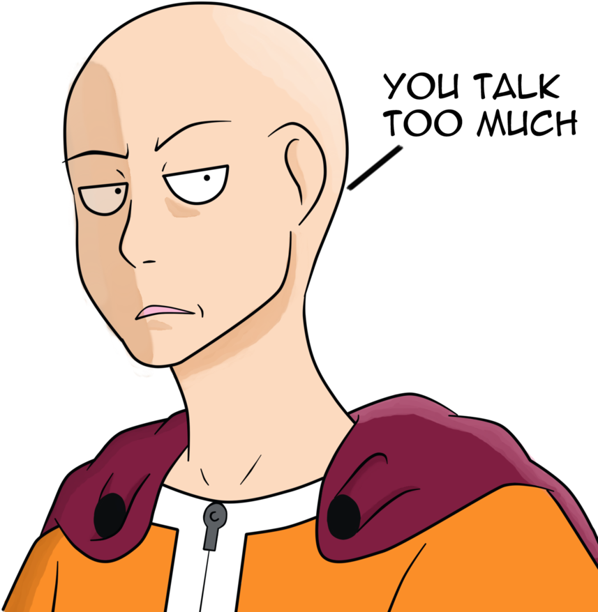 Bald Anime Character Speech Bubble PNG Image