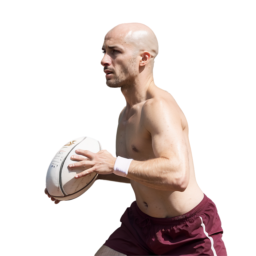 Bald Athlete In Action Png 3 PNG Image