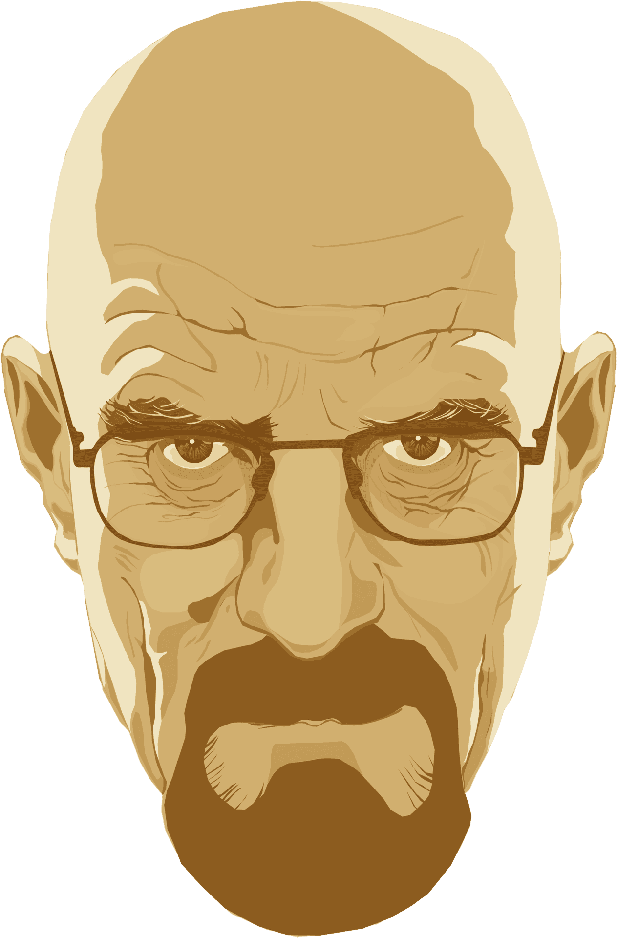 Bald_ Character_ Vector_ Portrait PNG Image