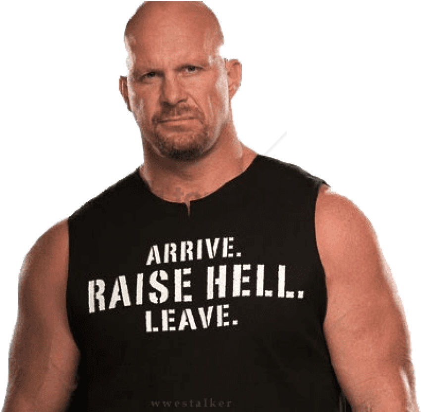 Bald Man Black Tank Top Motto PNG Image