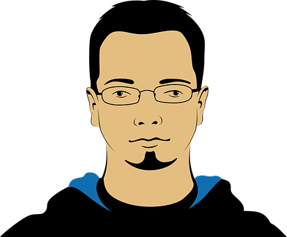 Bald_ Man_with_ Glasses_ Vector_ Portrait PNG Image