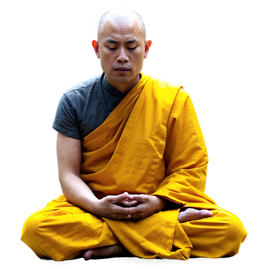 Bald Monk Meditating Png 45 PNG Image