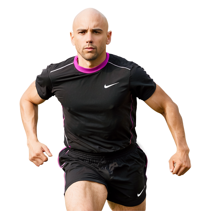 Bald Runner Sprinting Png 06202024 PNG Image