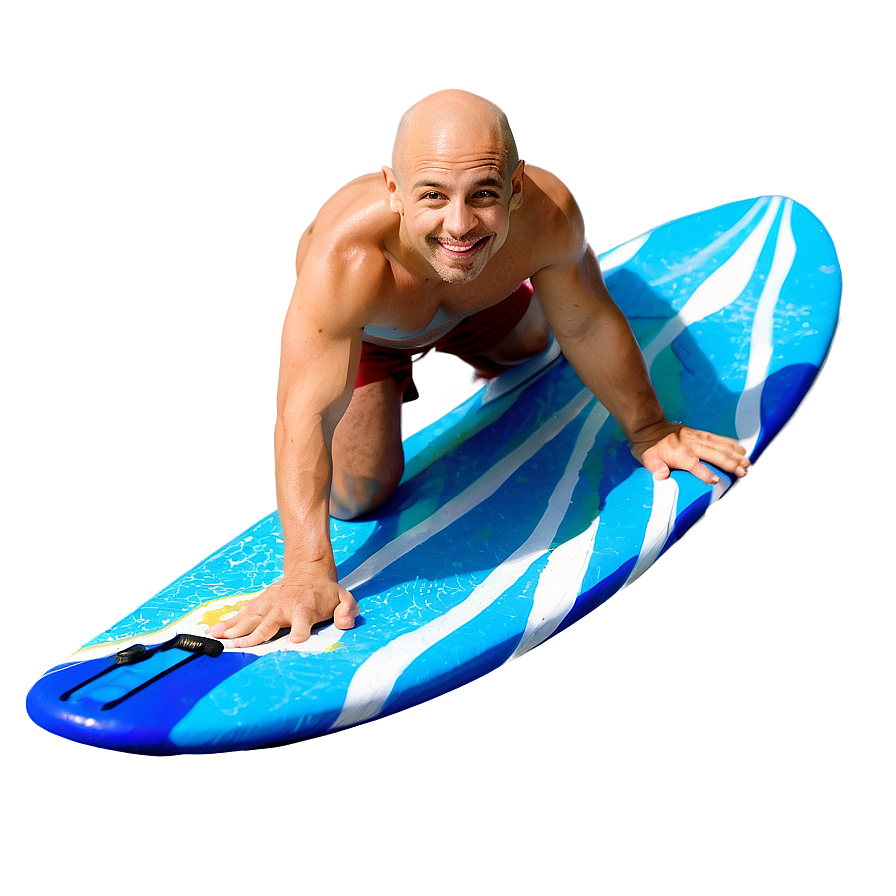 Bald Surfer Riding Wave Png Vde60 PNG Image