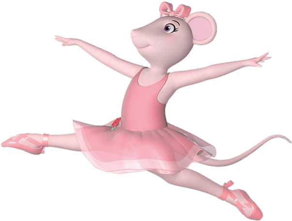 Ballerina Mouse Cartoon Character PNG Image