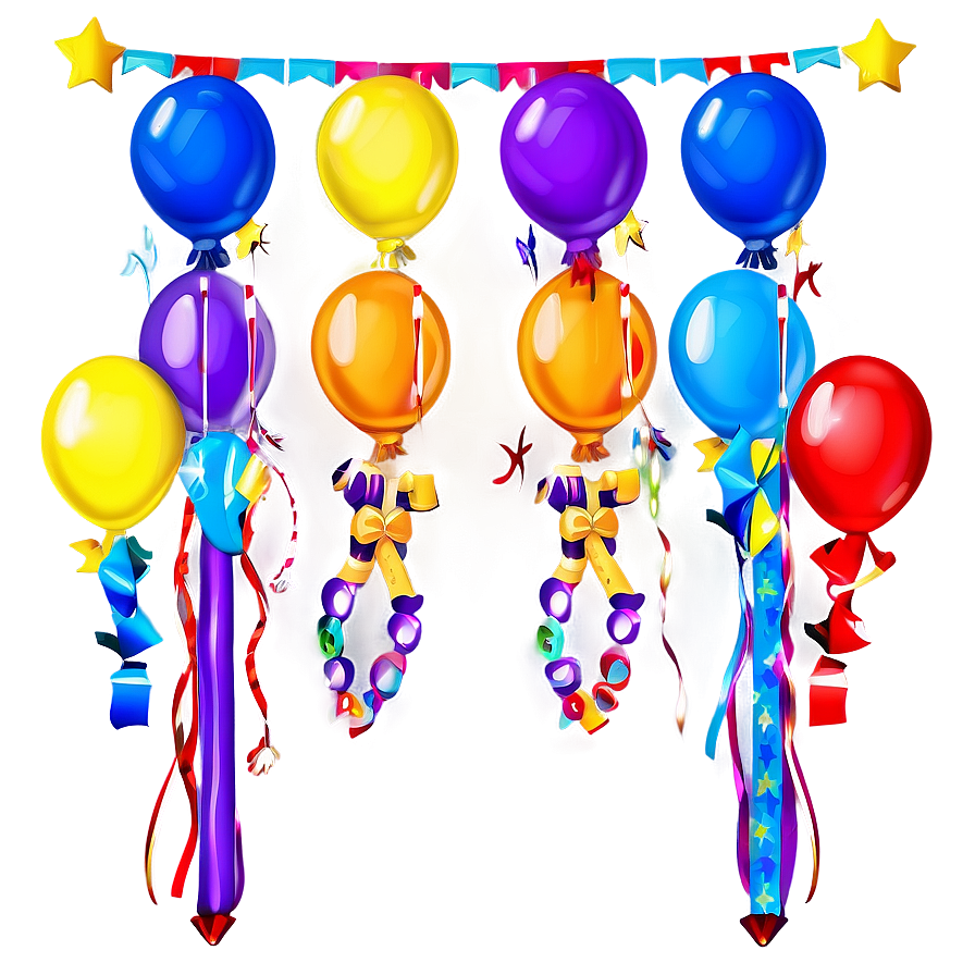 Balloon Decor Birthday Banner Png Uae PNG Image