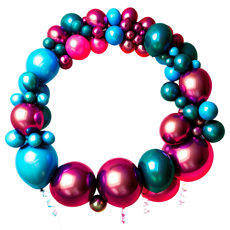 Balloon Garland Arrangement Guide Png 1 PNG Image