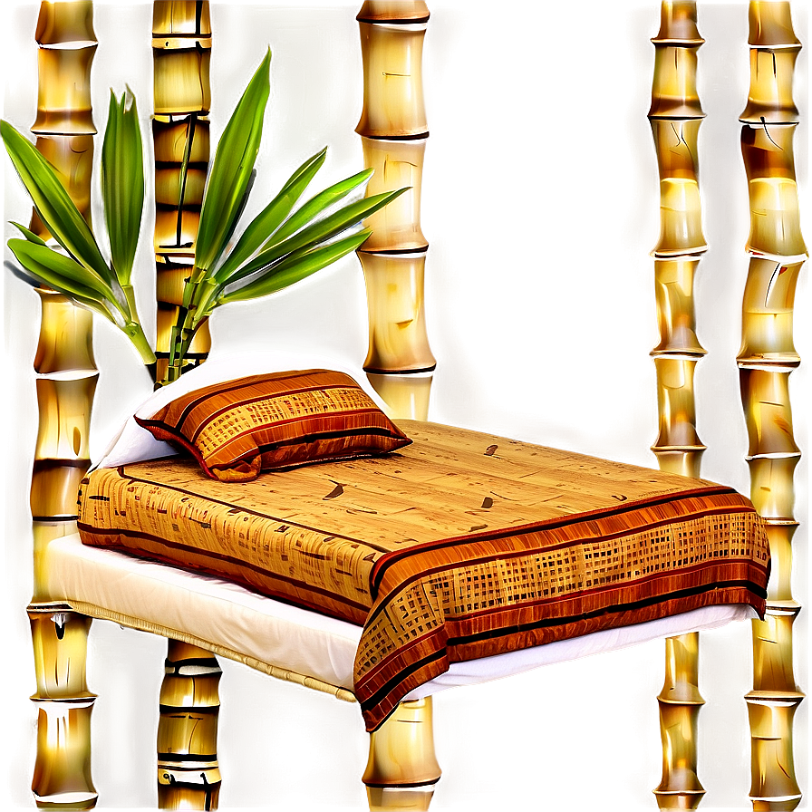 Bamboo Bed Sheet Png Bnw PNG Image