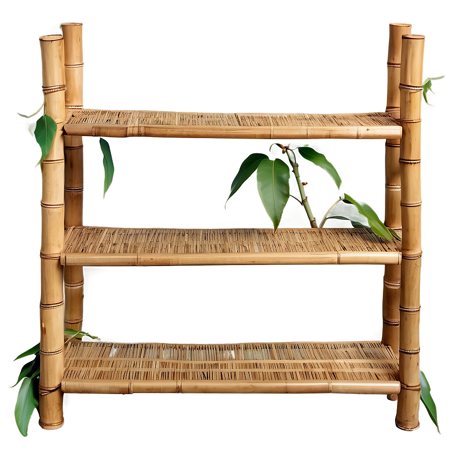 Bamboo Bookshelf Png Qks18 PNG Image