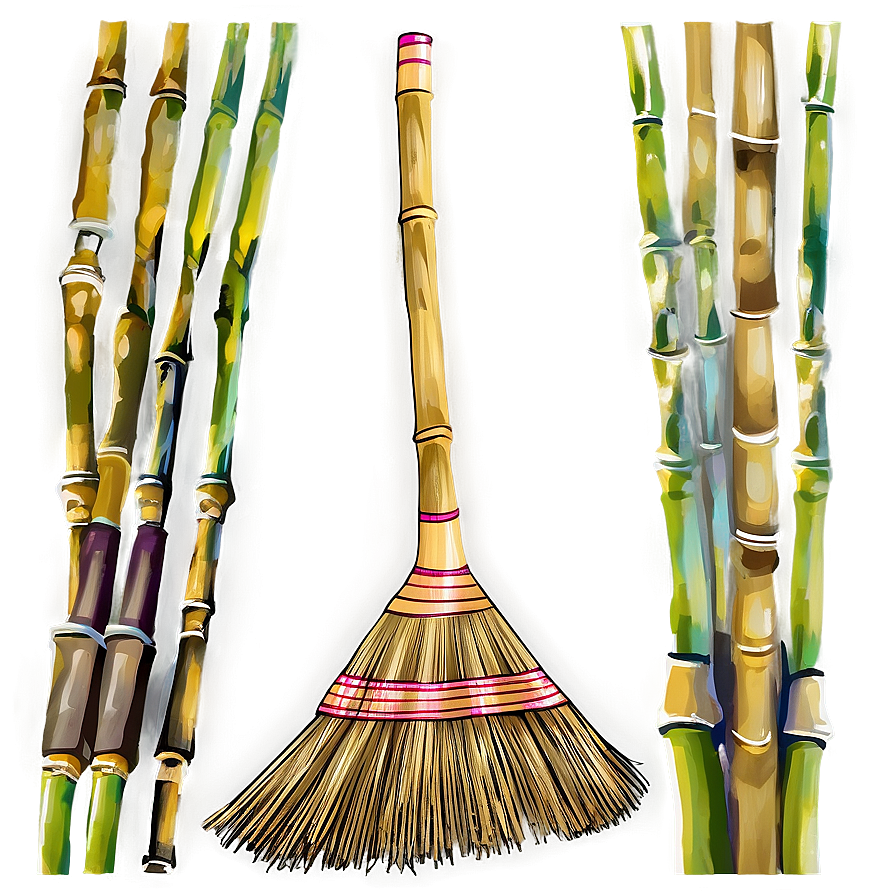 Bamboo Broom Png Vwo36 PNG Image