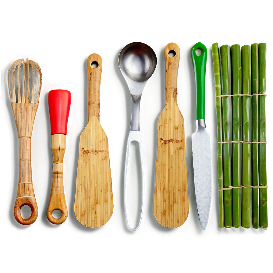 Bamboo Cooking Set Png 06292024 PNG Image