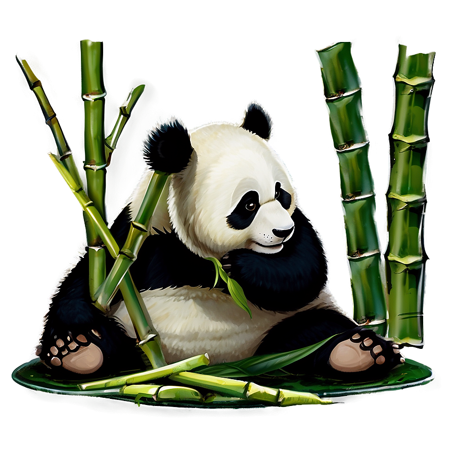 Bamboo Eating Panda Png Buc19 PNG Image