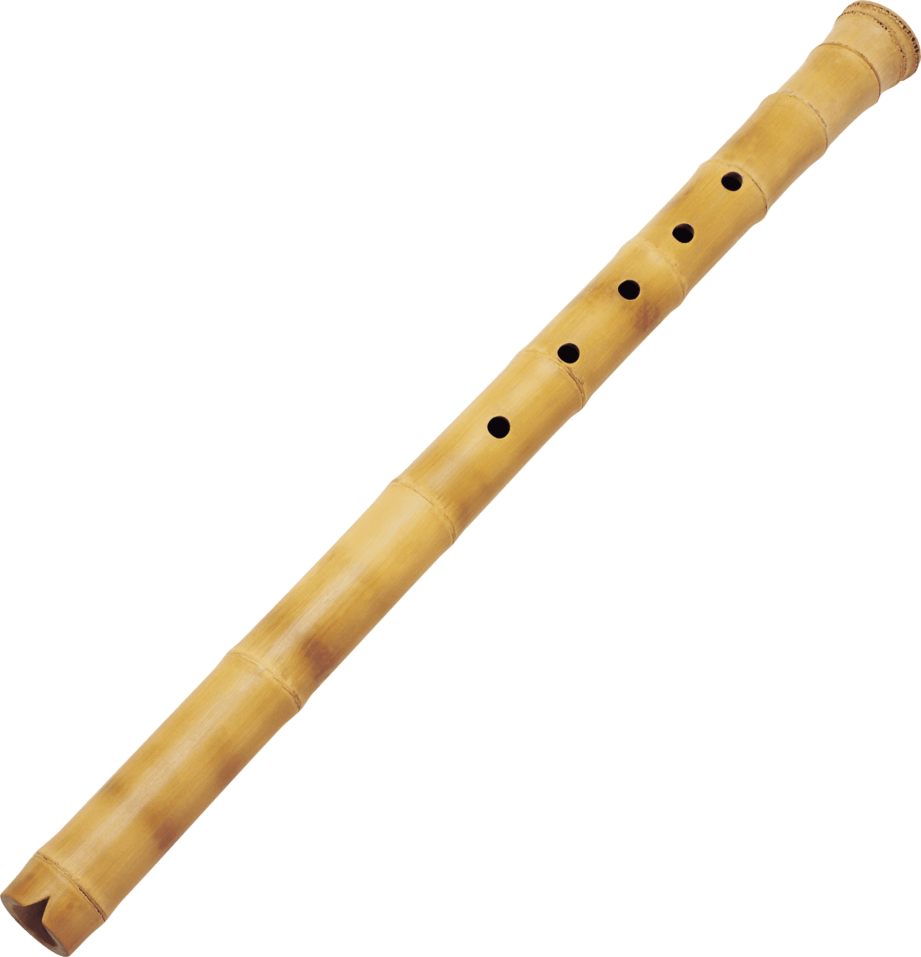 Bamboo Flute Isolated PNG Image