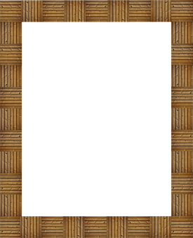 Bamboo Frame Black Center PNG Image