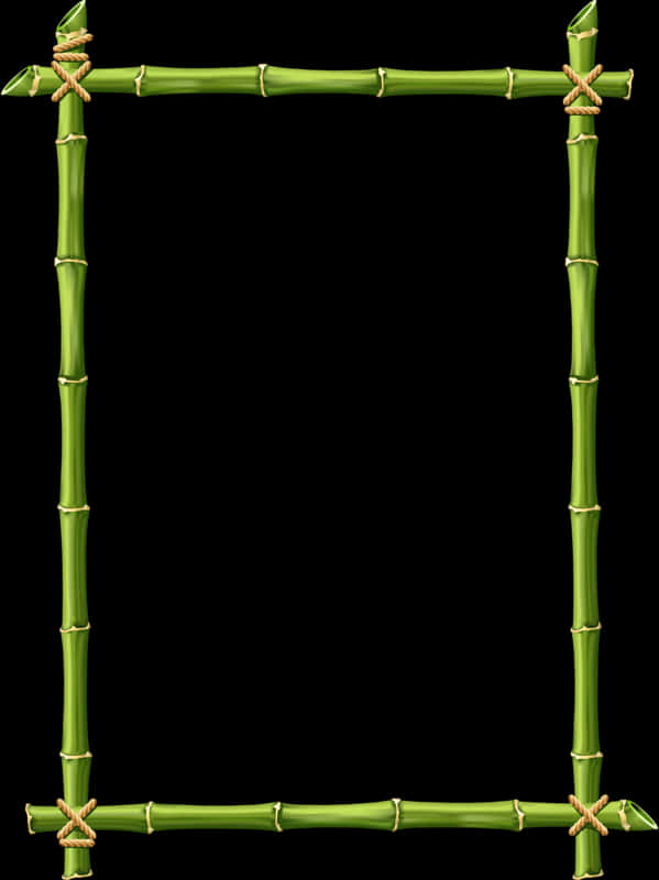 Bamboo Frame Border PNG Image