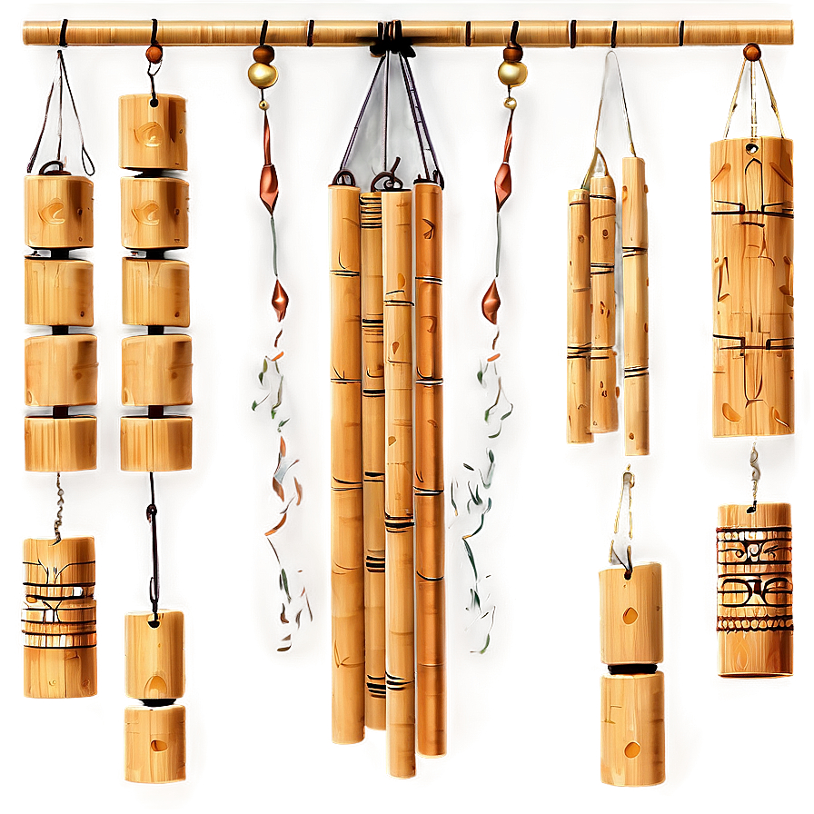 Bamboo Wind Chimes Png Dmh PNG Image