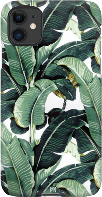 Banana Leaf Pattern Phone Case PNG Image