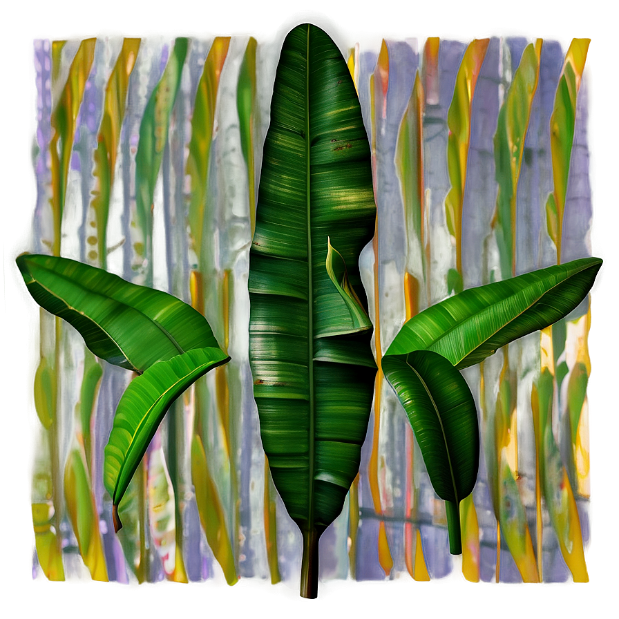 Banana Leaf Scene Png Prh PNG Image