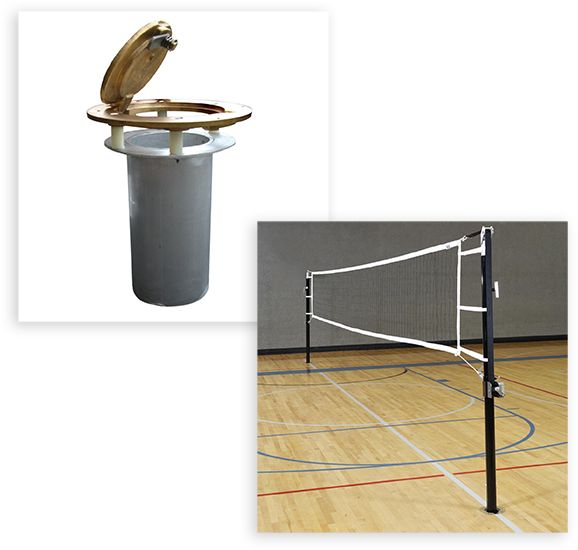 Banana Peel Trashcanand Volleyball Net PNG Image