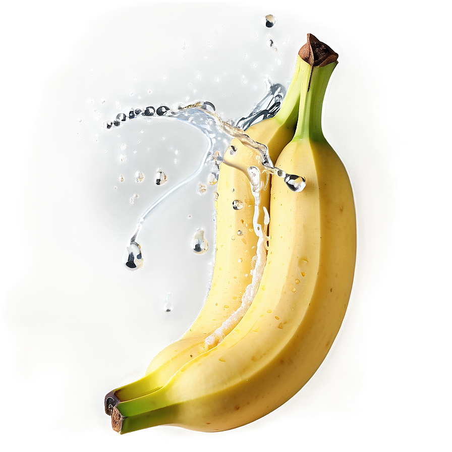 Banana With Drops Water Png 05042024 PNG Image