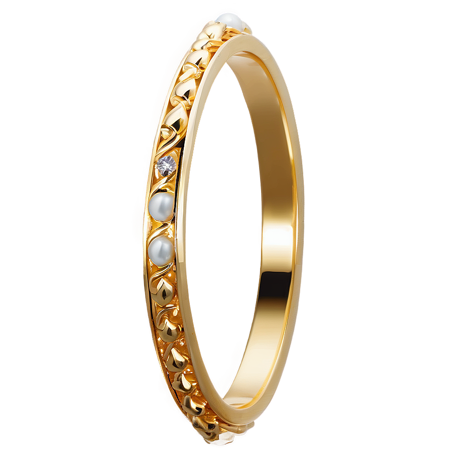 Bangle Style Gold Bracelet Png Cxv PNG Image