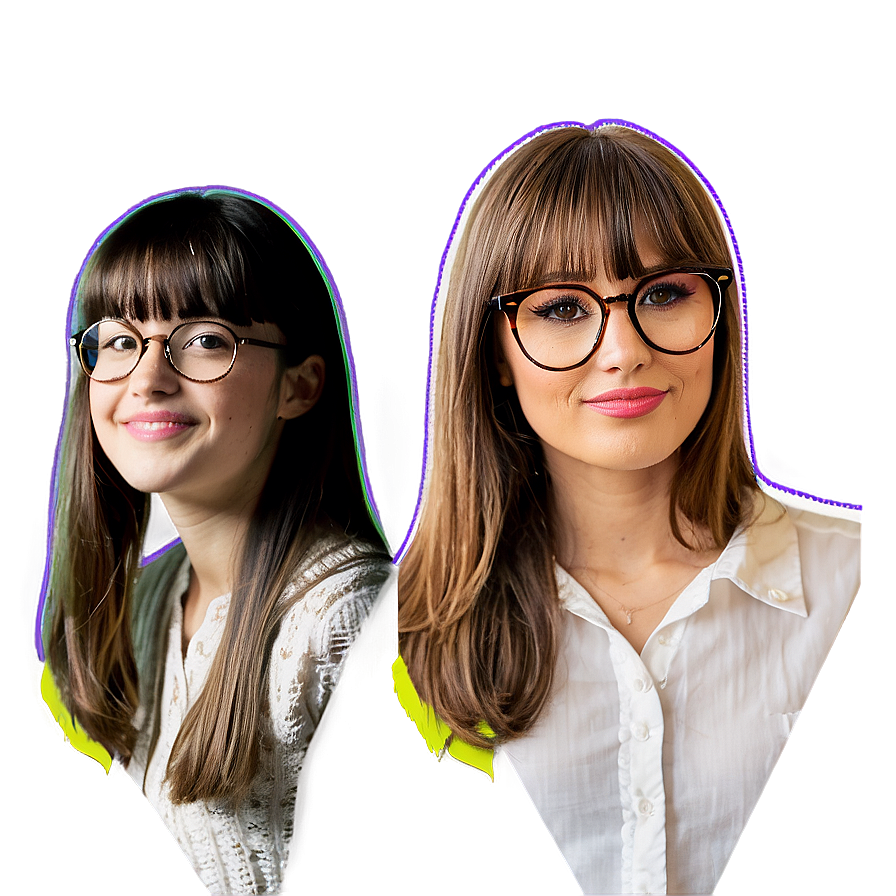 Bangs And Glasses Combo Png Bfo PNG Image