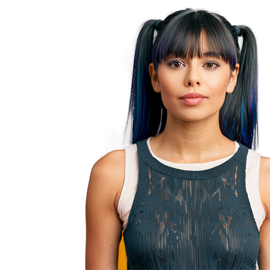 Bangs And Ponytail Look Png 05252024 PNG Image