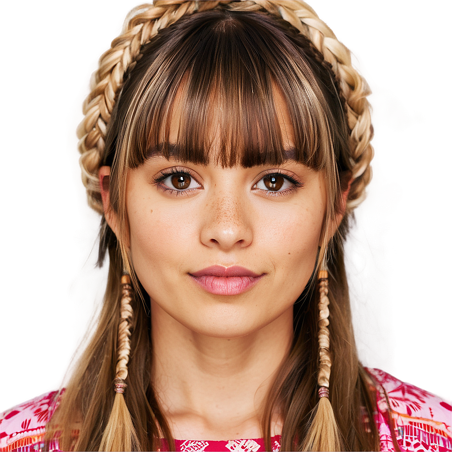 Bangs With Braid Ideas Png Oxx PNG Image