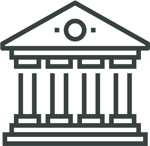 Bank Icon Classic Architecture PNG Image