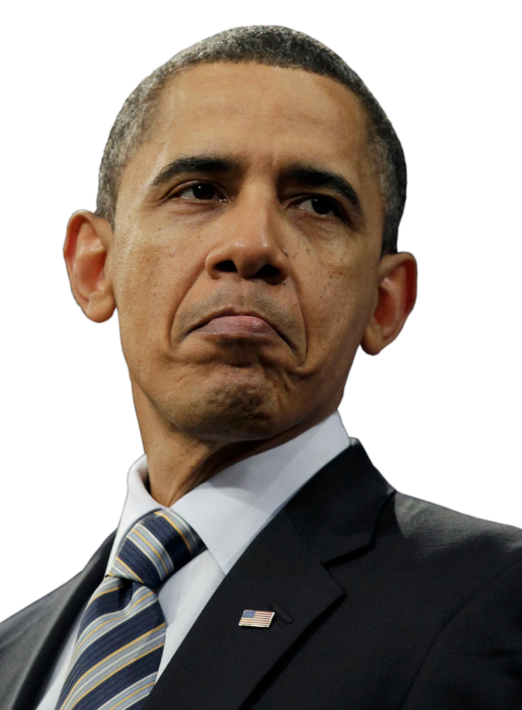 Barack Obama Contemplative Portrait PNG Image