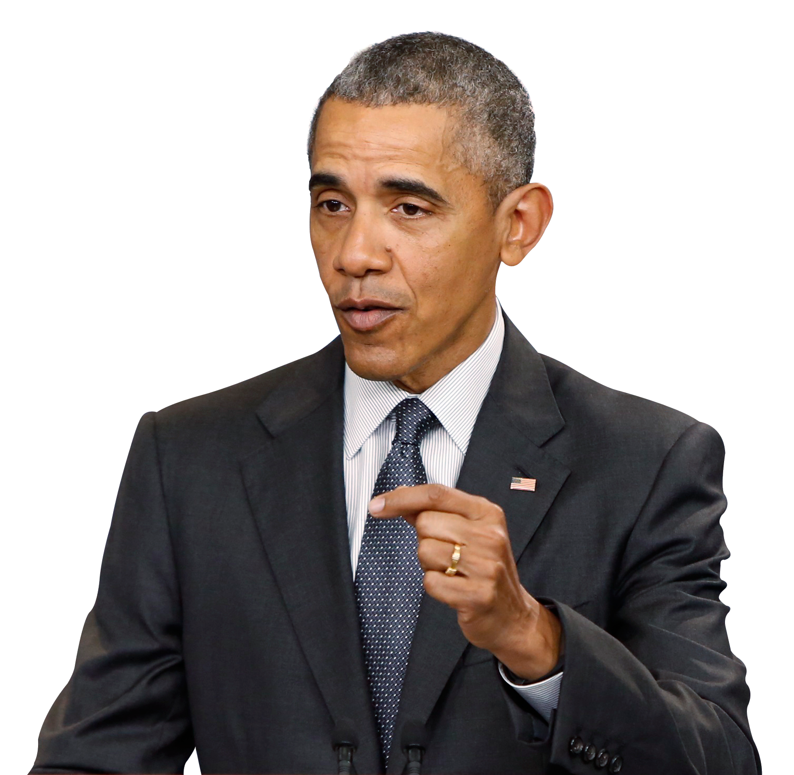 Barack Obama Speaking Gesture PNG Image