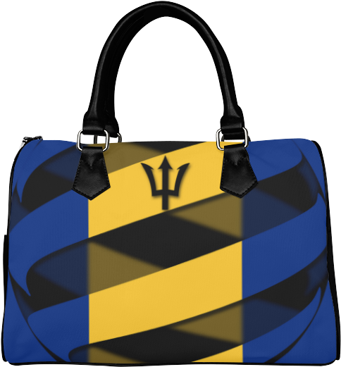 Barbados Flag Inspired Handbag Design PNG Image