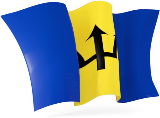 Barbados Flag Waving PNG Image