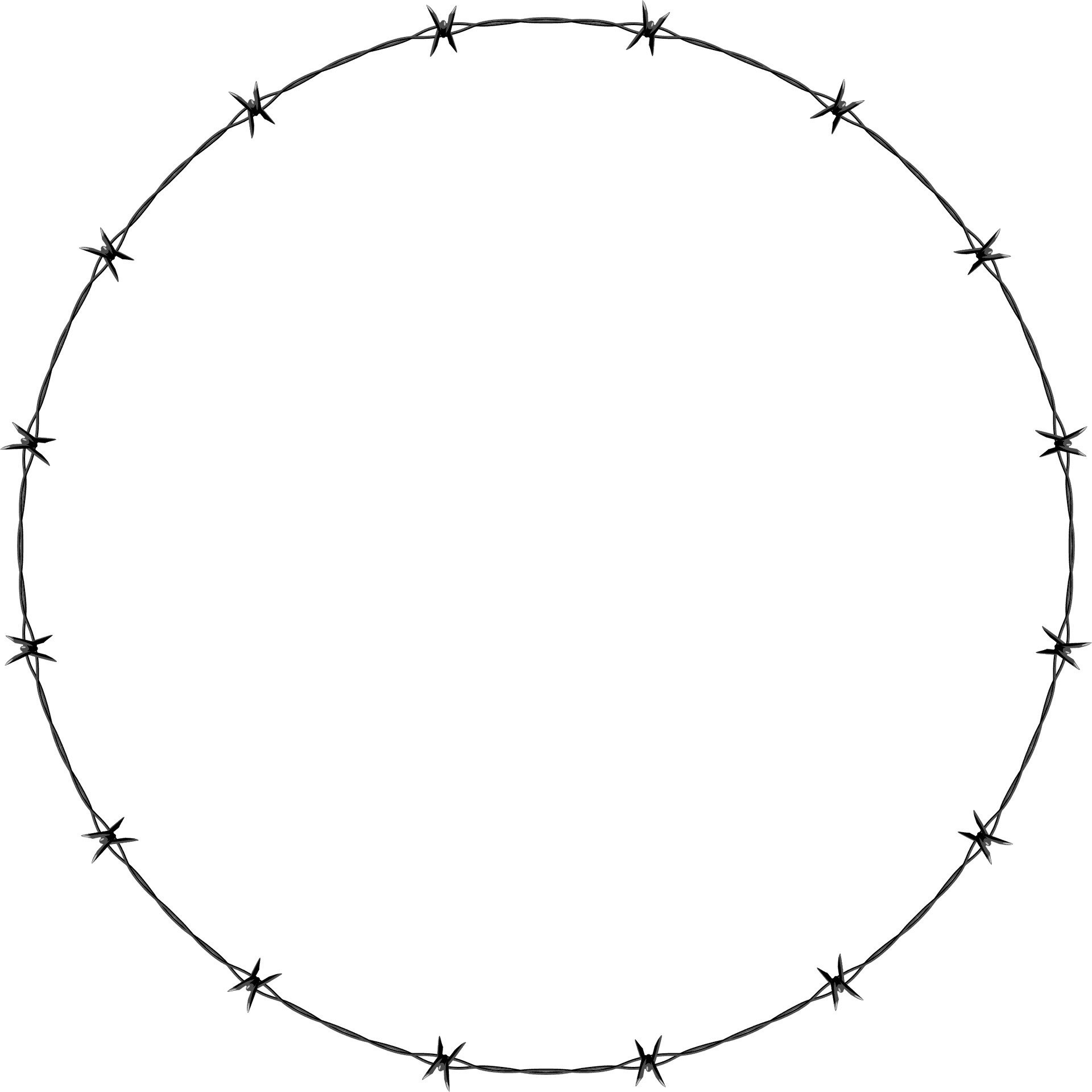 Barbed Wire Circle Graphic PNG Image