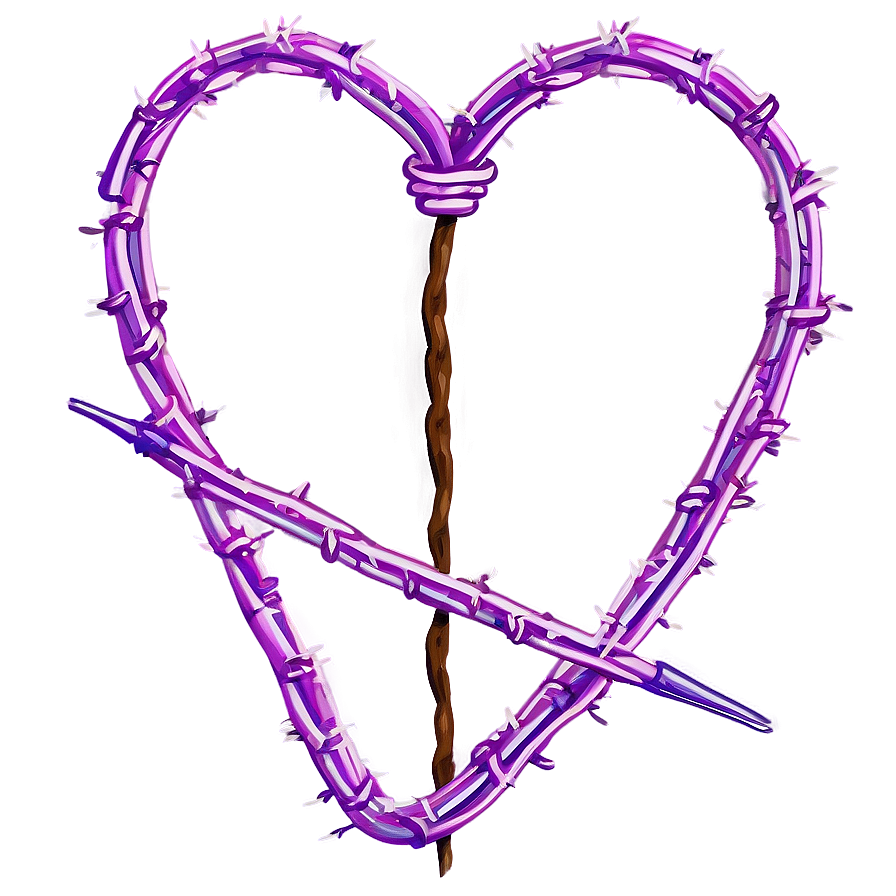 Barbed Wire Heart Png 05252024 PNG Image