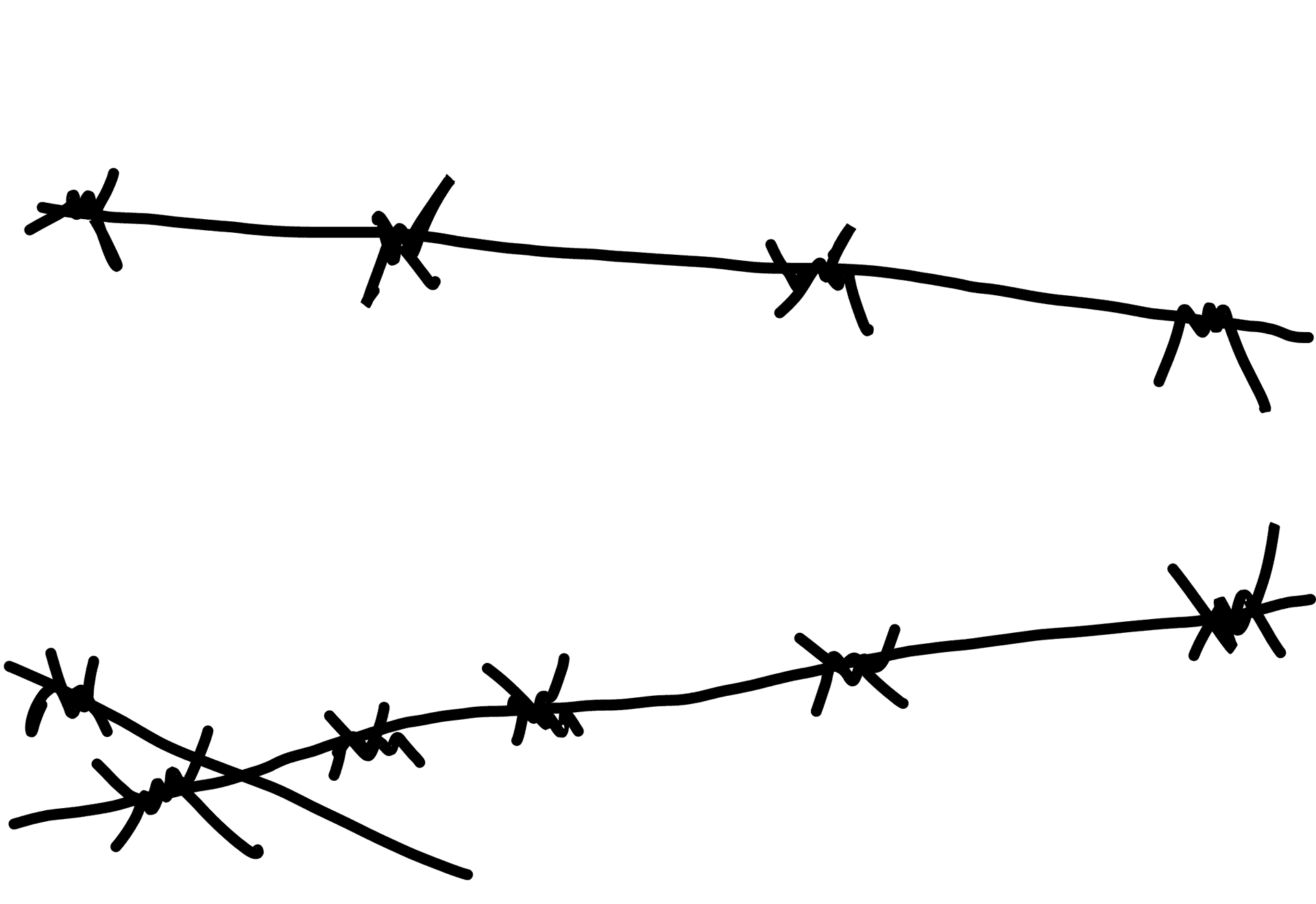 Barbed Wire Silhouette PNG Image