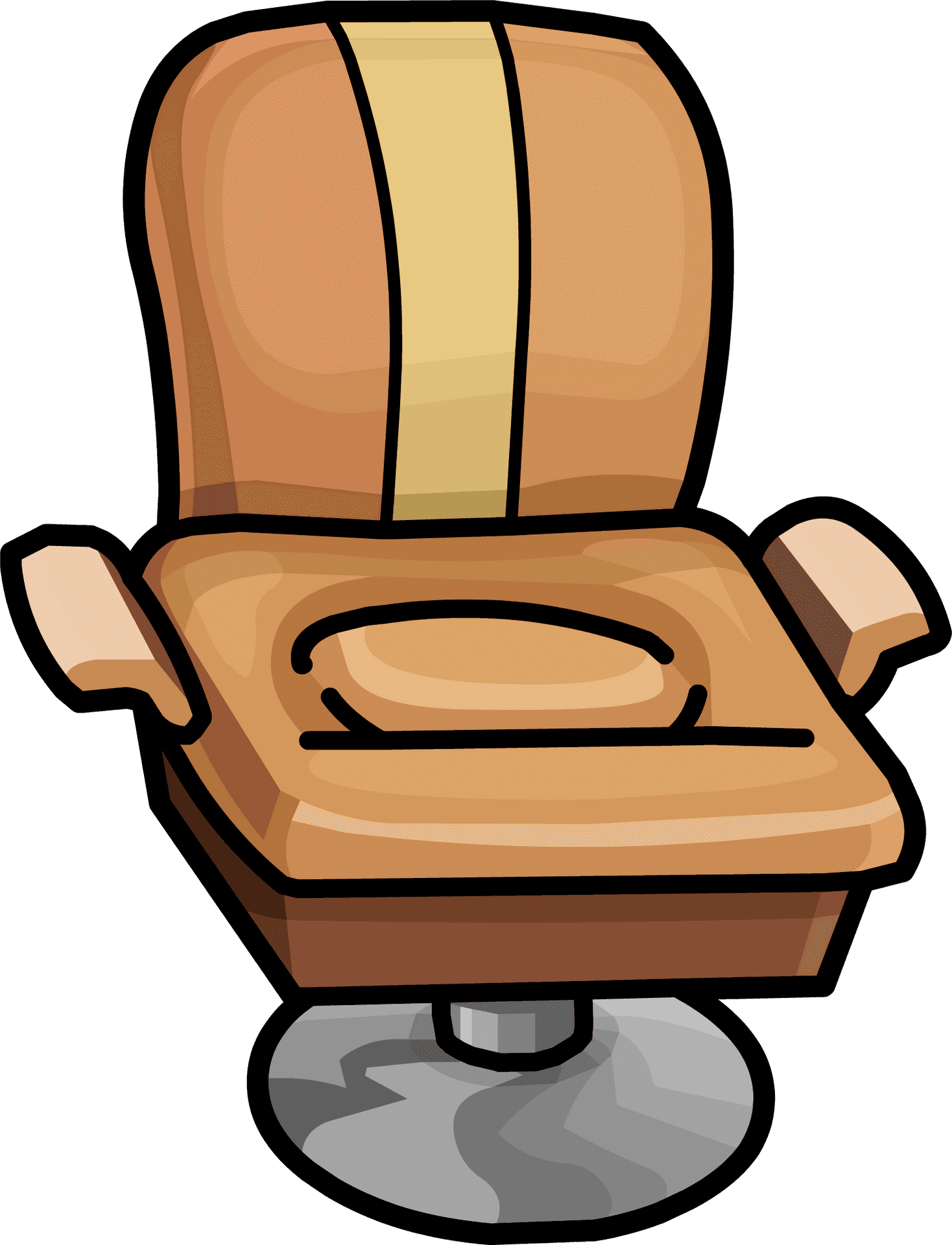 Barber Chair_ Cartoon_ Vector PNG Image