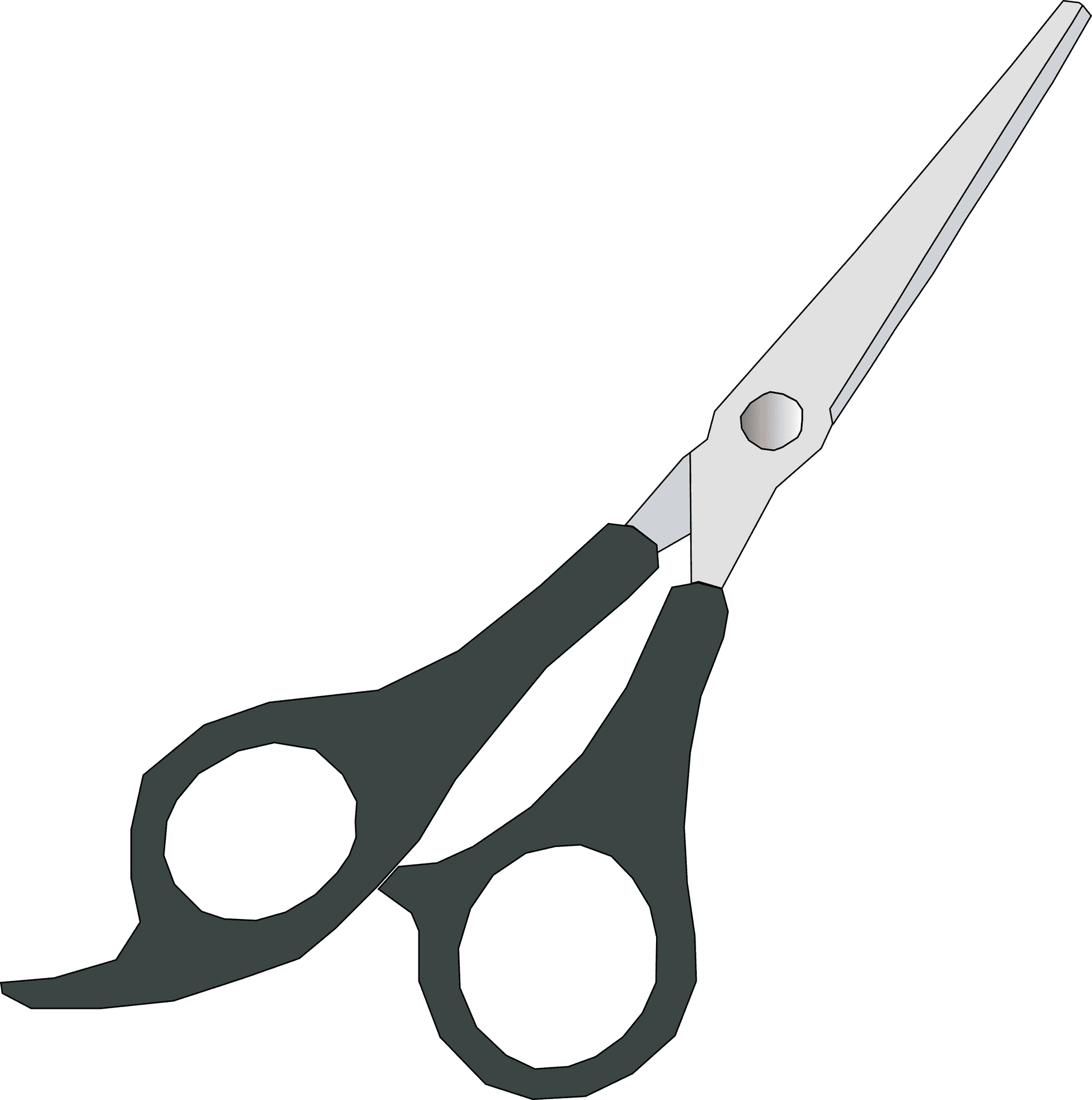 Barber Scissors Vector Illustration PNG Image